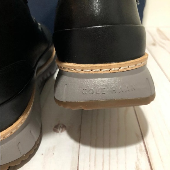 🔴SOLD🔴NEW Men’s Cole Haan Rugged Chukka Golden Oak Black - Picture 5 of 8